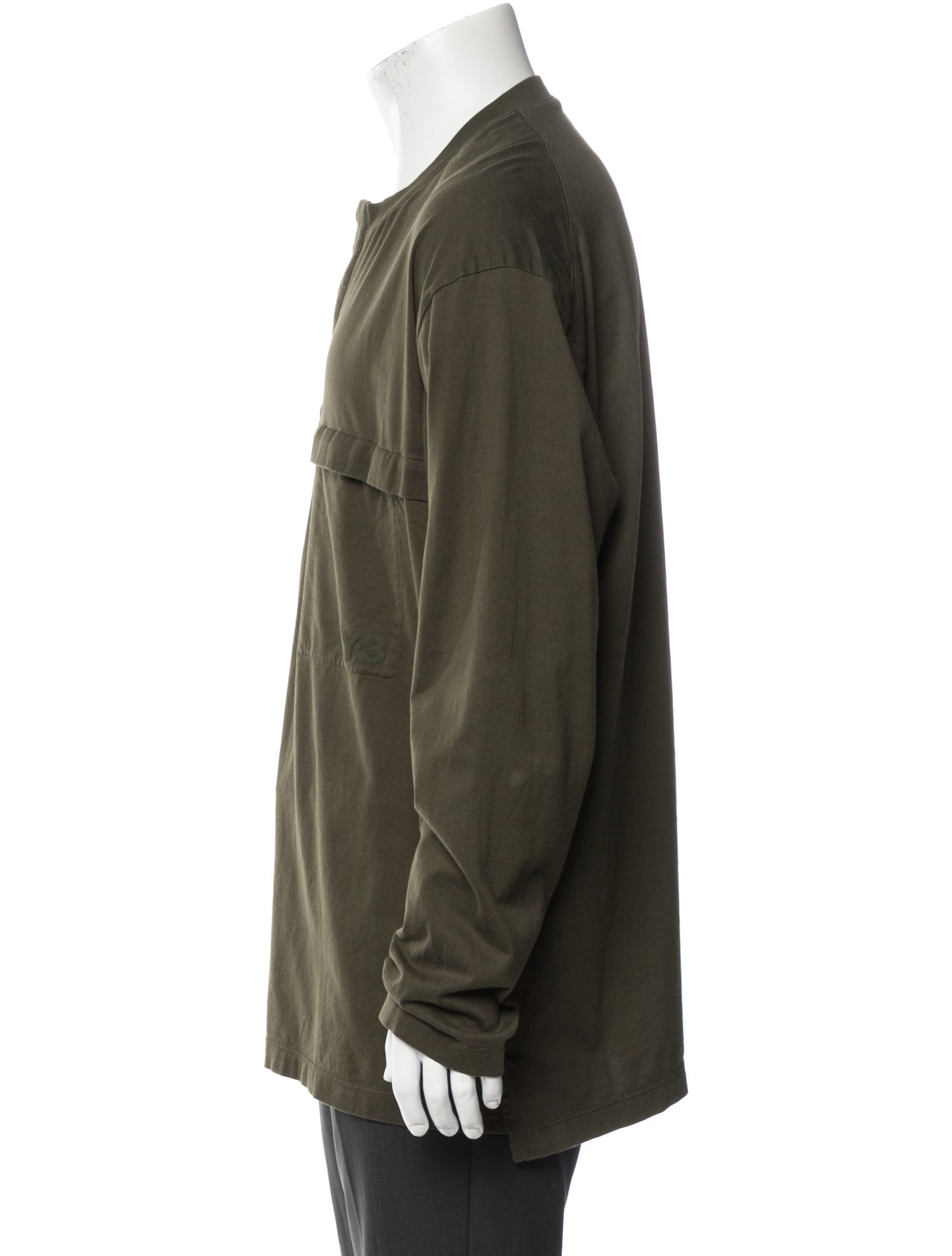 Y-3 Crew Neck Long Sleeve Henley